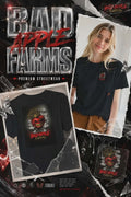 Bad Apple Farms Graphic Tee — Creepy Grinning Apple with Crown - BadApple Farms Cannabis Kings Co. By Golden Apple Connections