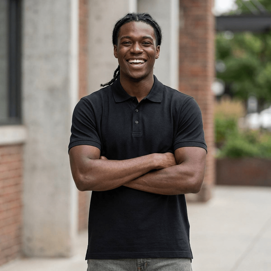 Moisture - Wicking Cotton Polo - T-Shirt