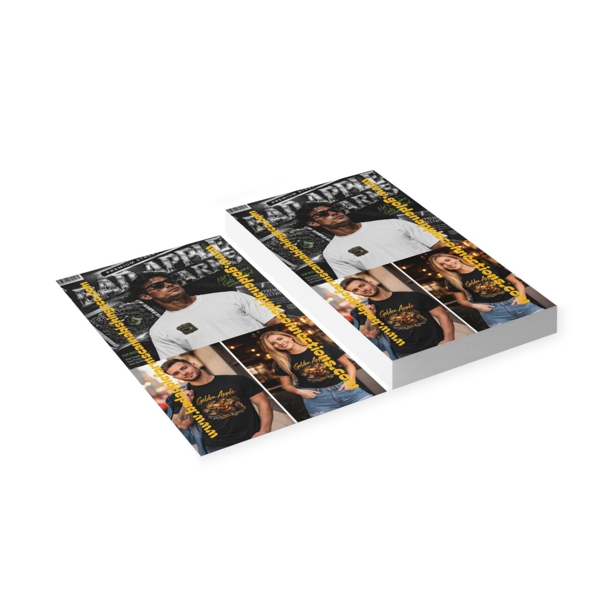 Business Cards — Bold Urban Brand Promo Cards - BadApple Farms Cannabis Kings Co. By Golden Apple Connections