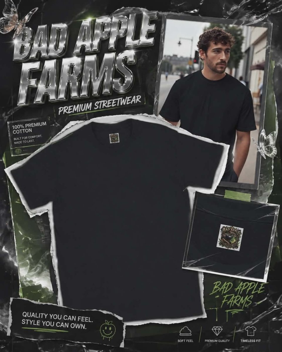 T-Shirt — Toxic Royalty "Bad Apple Farms" Graphic Tee - BadApple Farms Cannabis Kings Co. By Golden Apple Connections
