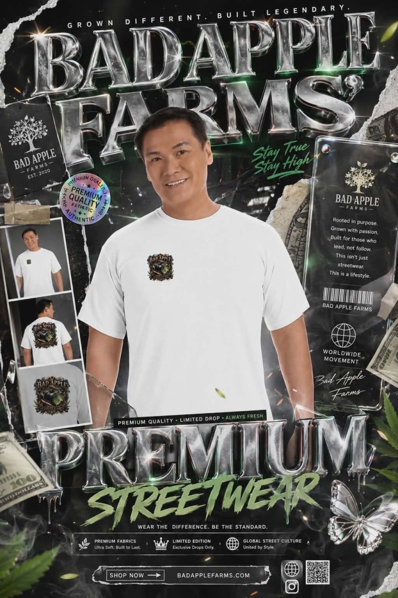 Tee — Toxic Royalty 'Bad Apple Farms' Graphic T-Shirt - BadApple Farms Cannabis Kings Co. By Golden Apple Connections