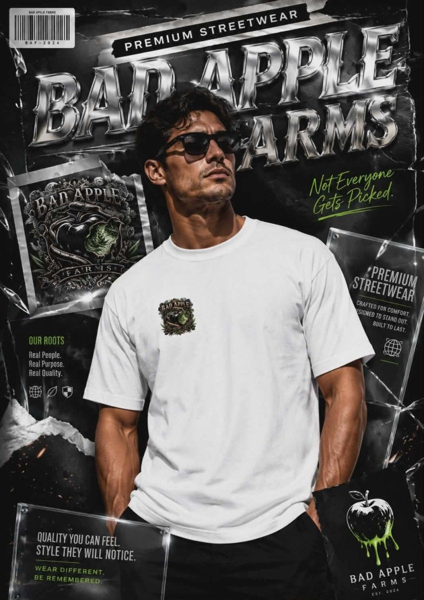 Tee — Toxic Royalty 'Bad Apple Farms' Graphic T-Shirt - BadApple Farms Cannabis Kings Co. By Golden Apple Connections